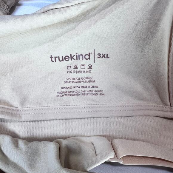 ✨Truekind Daily Comfort Bra Wireless Nude Beige Size 3XL Plus Size Seamless - Picture 3 of 6